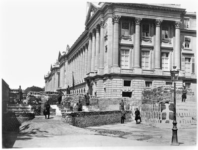 Barricade During the Commune of Paris, at the Corner of Rue de Rivoli and Place de la Concorde by French Photographer